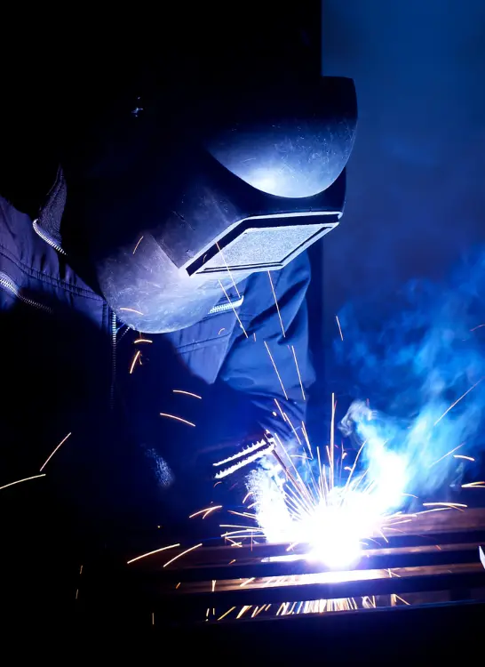 Welder at work
